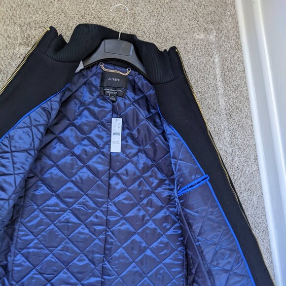 J. Crew Black Lodge Coat in Italian stadium-cloth wool, size 4 and NWT - Picture 11 of 11